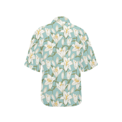 Lily Pattern Print Design LY09 Women's Hawaiian Shirt
