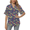 Tiger Pattern Japan Style Women's Hawaiian Shirt