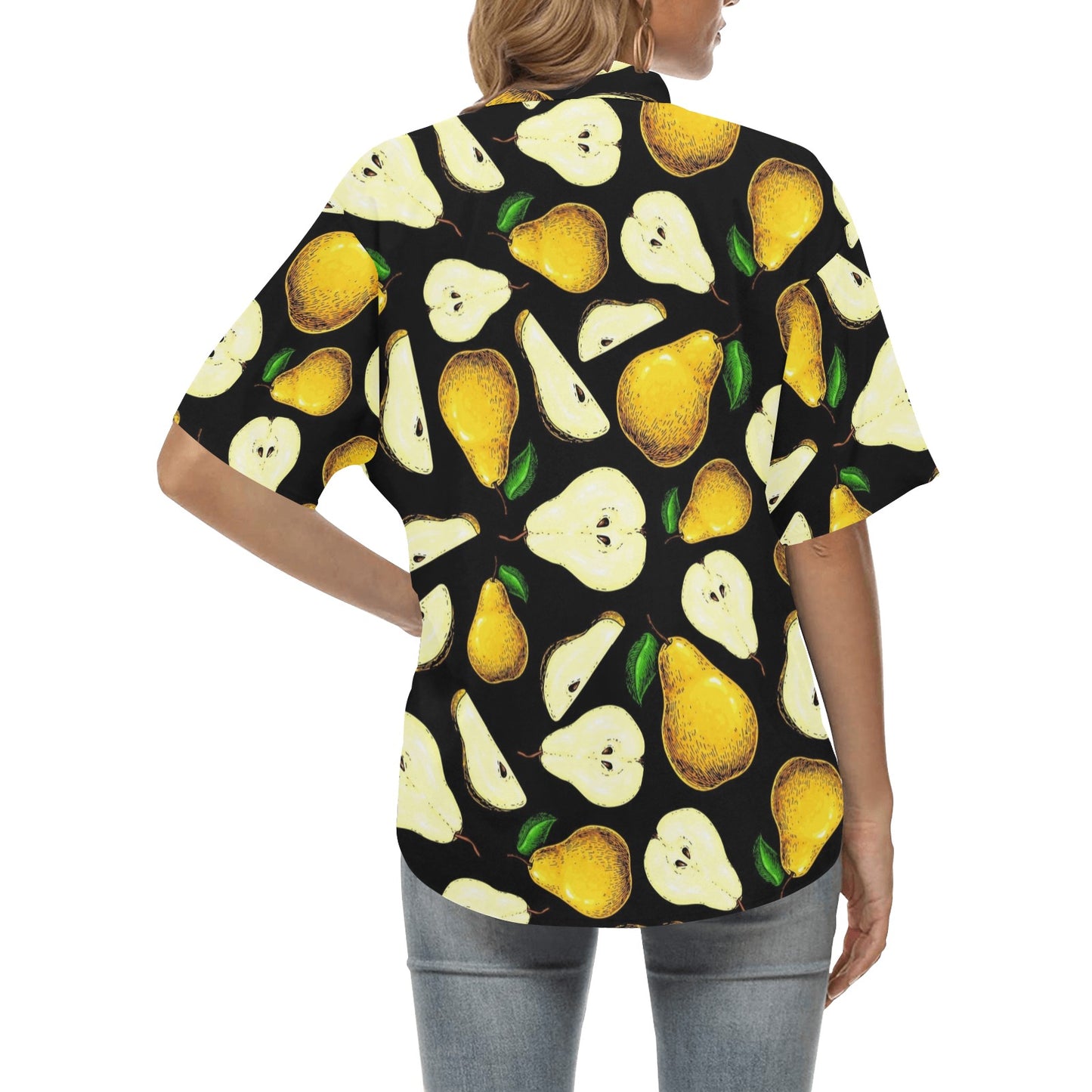 Pear Pattern Print Design PE01 Women's Hawaiian Shirt