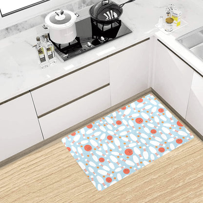 Bowling Pattern Print Design 09 Kitchen Mat
