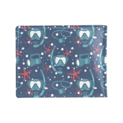 Scuba Equipment Print Design LKS302 Men's ID Card Wallet
