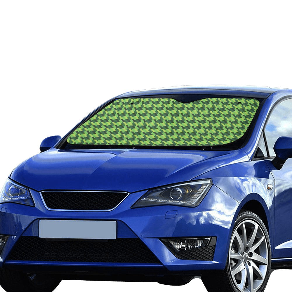 St Patricks Day Houndstooth Pattern Print LKS301 Car front Windshield Sun Shade