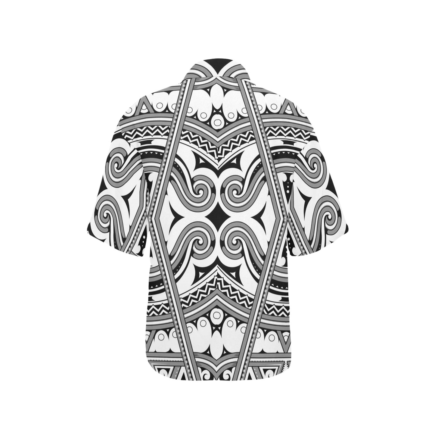 Samoan Pattern Print Design LKS302 Women's Hawaiian Shirt