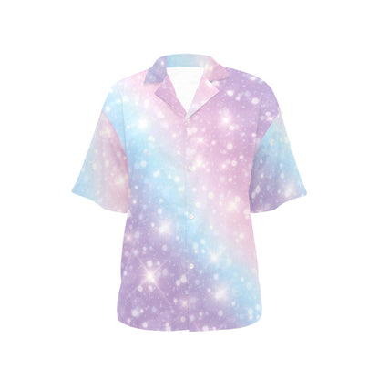 Cosmic Pastel Pattern Print Design 02 Women's Hawaiian Shirt
