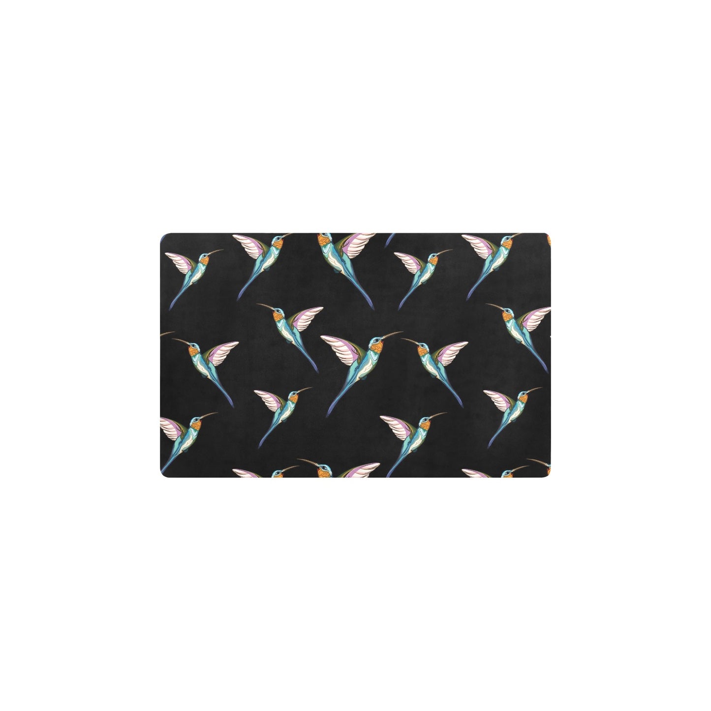 Hummingbird Pattern Print Design 06 Kitchen Mat