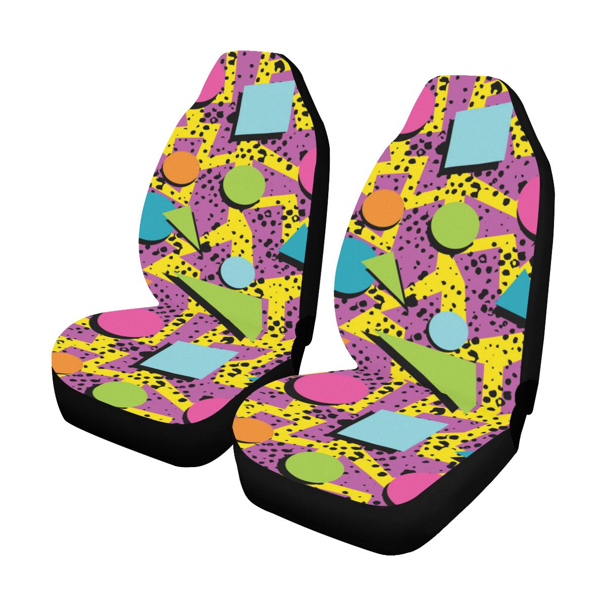 80s Pattern Print Design 1 Car Seat Covers (Set of 2)-JORJUNE.COM