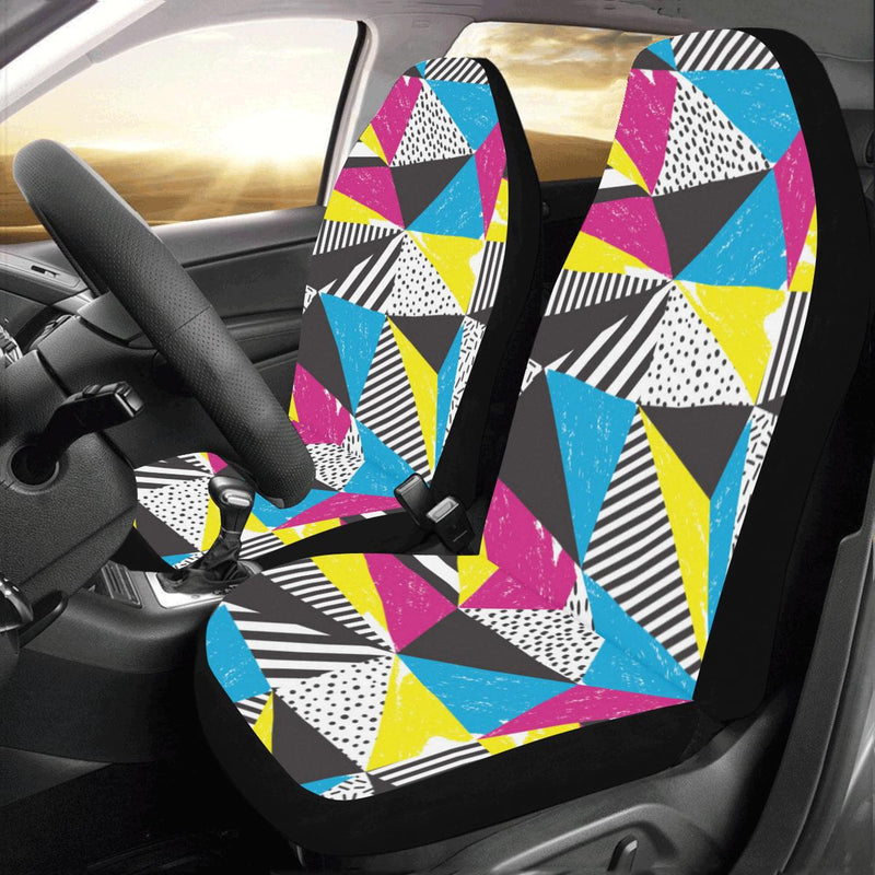 80s Pattern Print Design 2 Car Seat Covers (Set of 2)-JORJUNE.COM