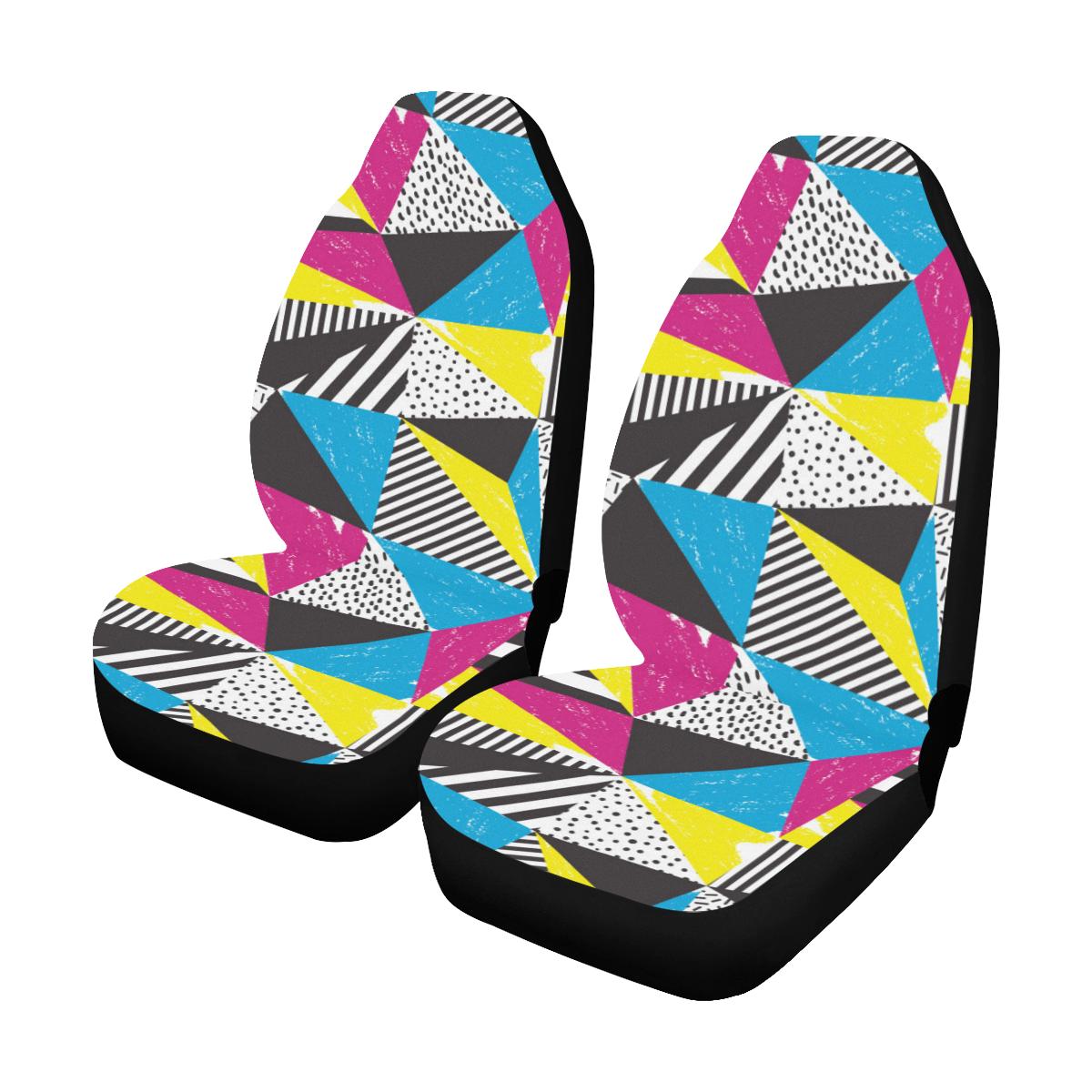 80s Pattern Print Design 2 Car Seat Covers (Set of 2)-JORJUNE.COM