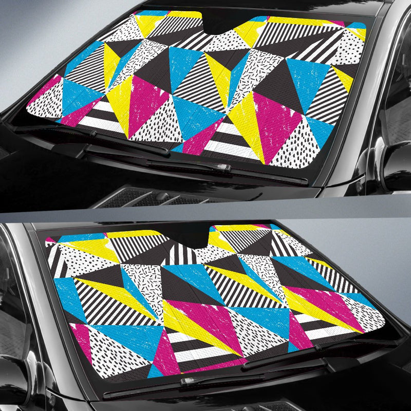 80s Pattern Print Design 2 Car Sun Shade-JORJUNE.COM