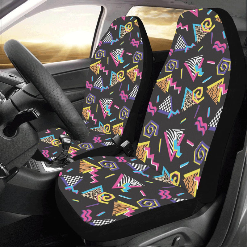 80s Pattern Print Design 3 Car Seat Covers (Set of 2)-JORJUNE.COM