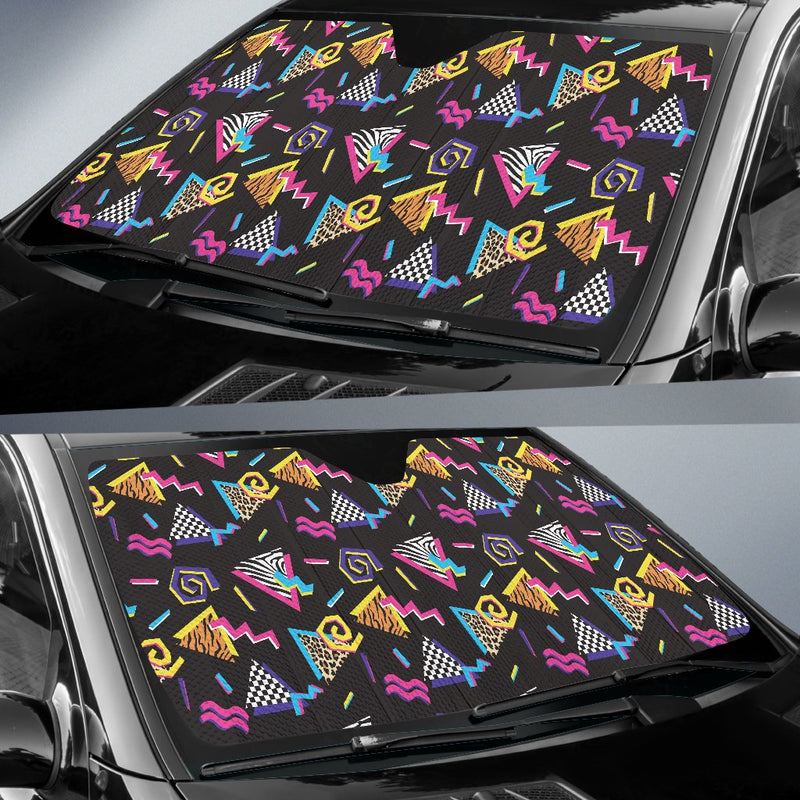 80s Pattern Print Design 3 Car Sun Shade-JORJUNE.COM