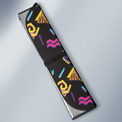 80s Pattern Print Design 3 Car Sun Shade-JORJUNE.COM