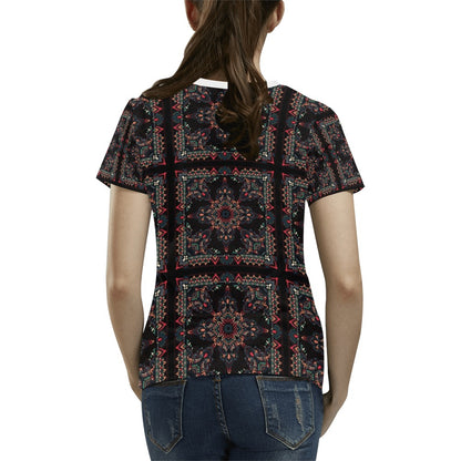 Bandana Print Design LKS307 Women's  T-shirt