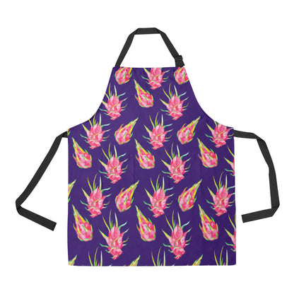 Dragonfruit Pattern Print Design DF02 Apron with Pocket