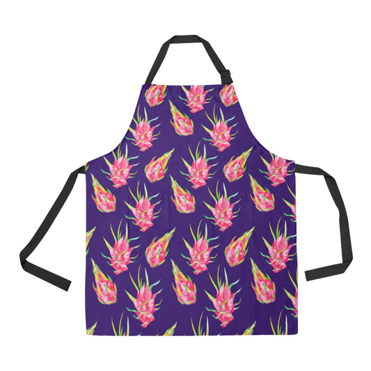 Dragonfruit Pattern Print Design DF02 Apron with Pocket