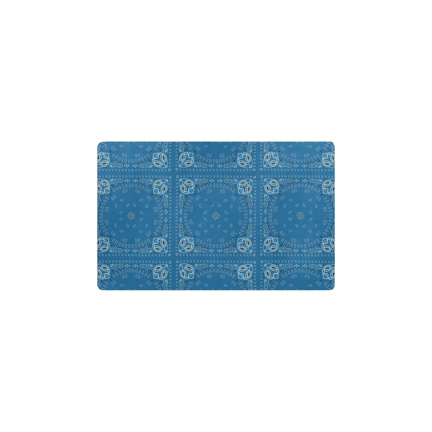 Bandana Blue Print Design LKS301 Kitchen Mat
