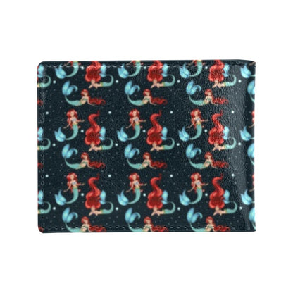 Mermaid Girl Themed Design Print Men's ID Card Wallet
