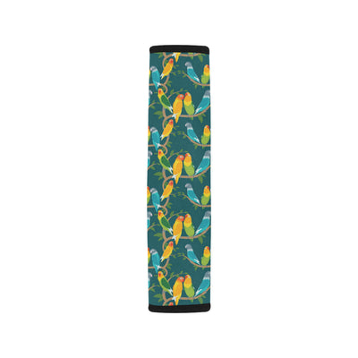 Lovebird Pattern Print Design 02 Car Seat Belt Cover