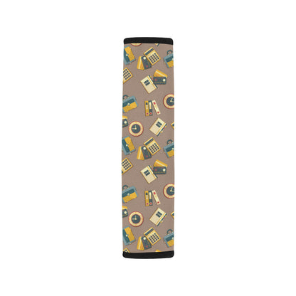 Accounting Financial Pattern Print Design 03 Car Seat Belt Cover