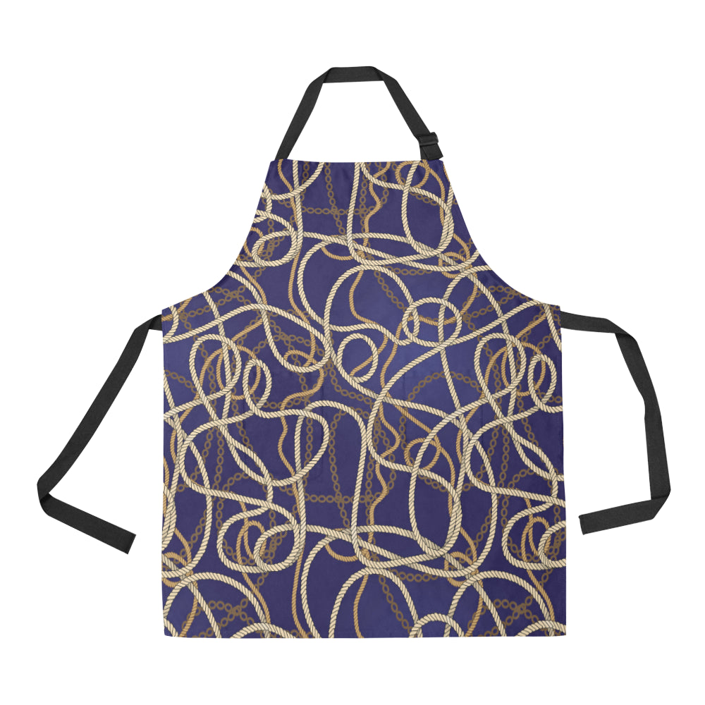 Rope Pattern Print Design A01 Apron with Pocket