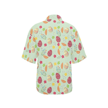 Easter Eggs Pattern Print Design RB07 Women's Hawaiian Shirt