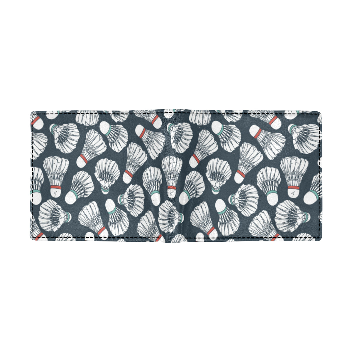 Badminton Ball Pattern Print Design 01 Men's ID Card Wallet