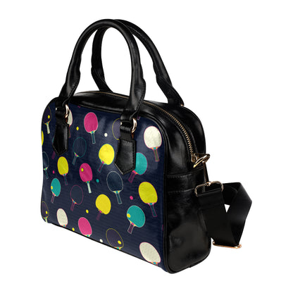 Ping Pong Pattern Print Design A04 Shoulder Handbag