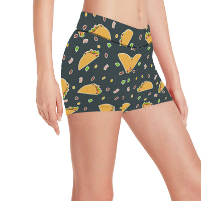 Taco Pattern Print Design TC02 Yoga Shorts