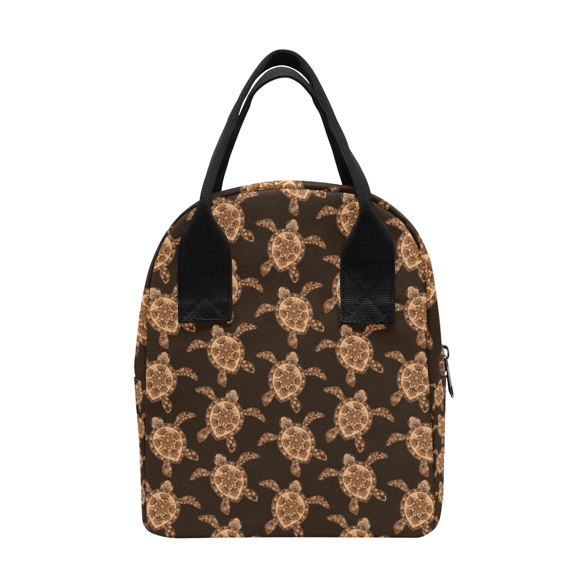 Tribal Sea Turtle Pattern Print Design T09 Insulated Lunch Bag