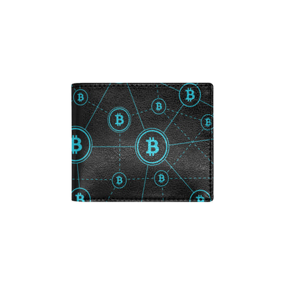 Cryptocurrency Pattern Print Design 01 Men's ID Card Wallet