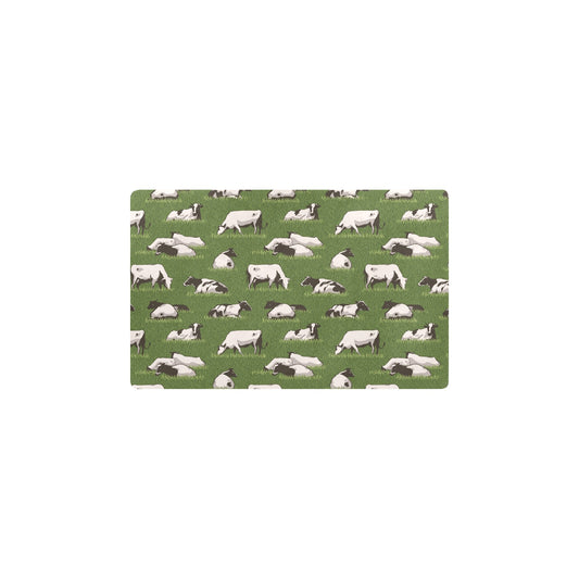 Cow on Grass Print Pattern Kitchen Mat