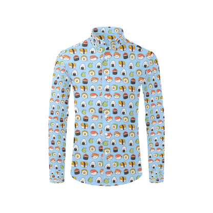 Sushi Cartoon Design Men's Long Sleeve Shirt