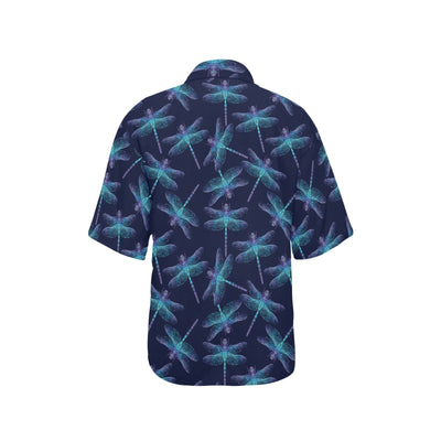 Dragonfly Hand Drawn Style Print Women's Hawaiian Shirt