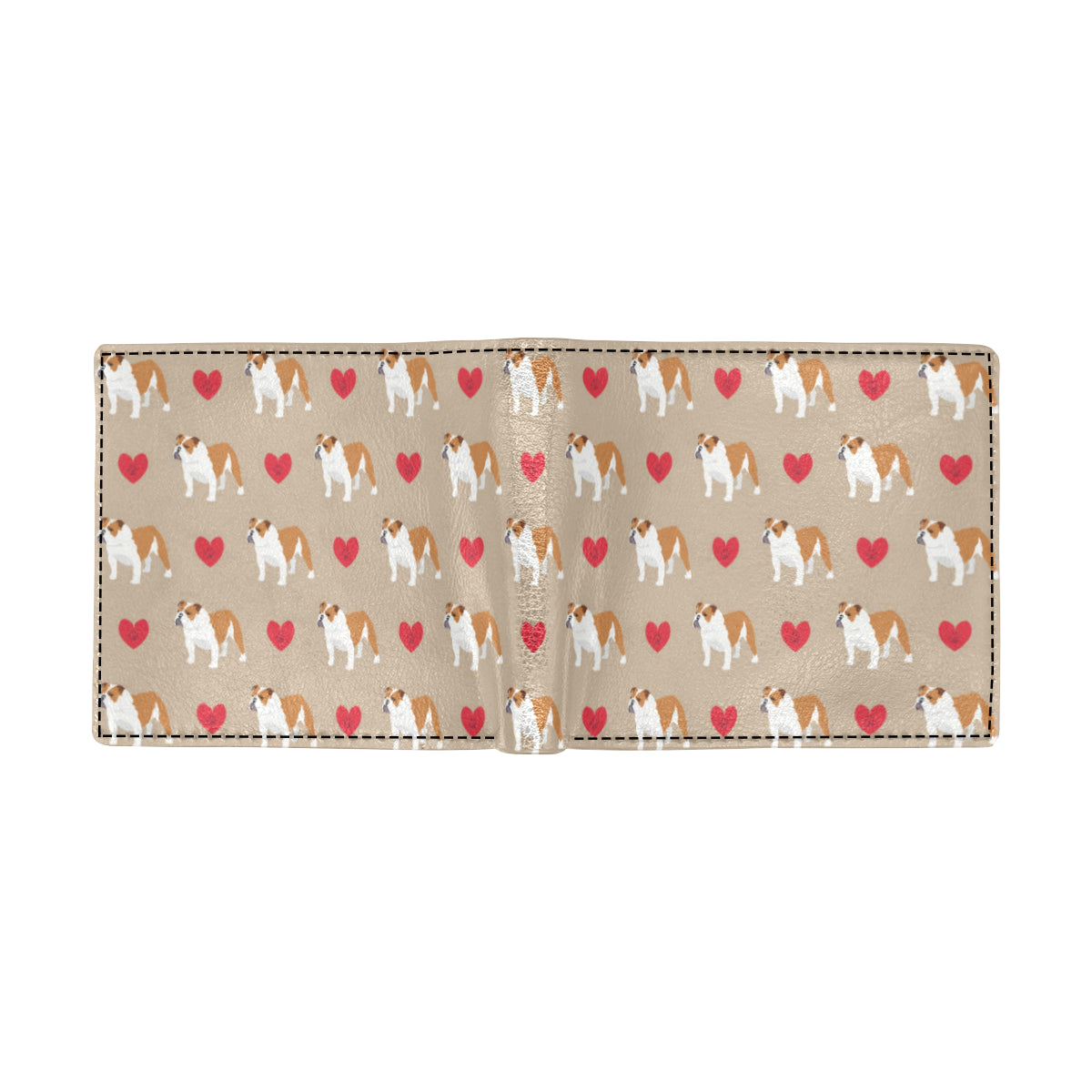 Bulldogs Pattern Print Design 02 Men's ID Card Wallet