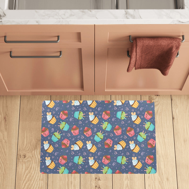 Cupcake Pattern Print Design 02 Kitchen Mat