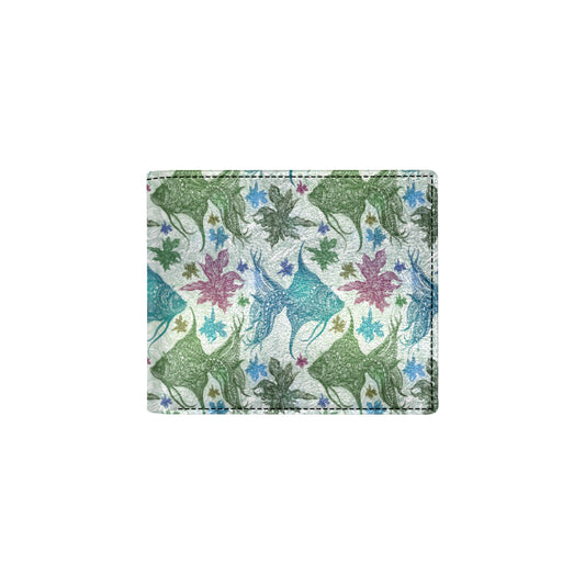 Angelfish Tribal Pattern Print Design 01 Men's ID Card Wallet