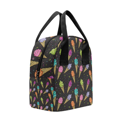 Ice Cream Pattern Print Design IC06 Insulated Lunch Bag