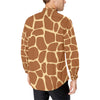 Giraffe Texture Print Men's Long Sleeve Shirt