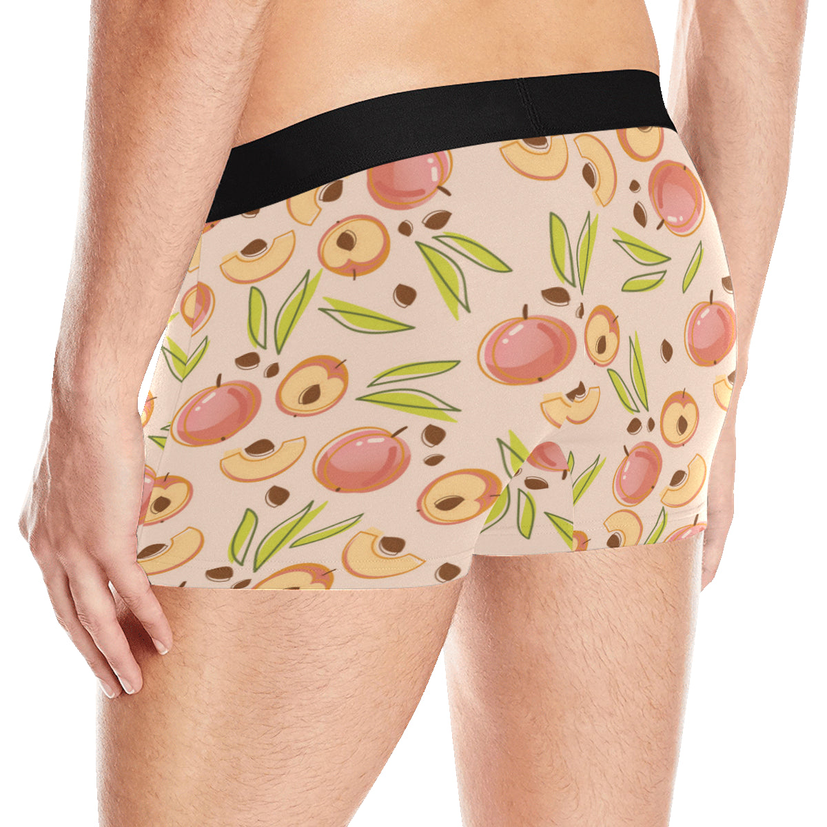 Peach Pattern Print Design A01 Men's Boxer Briefs