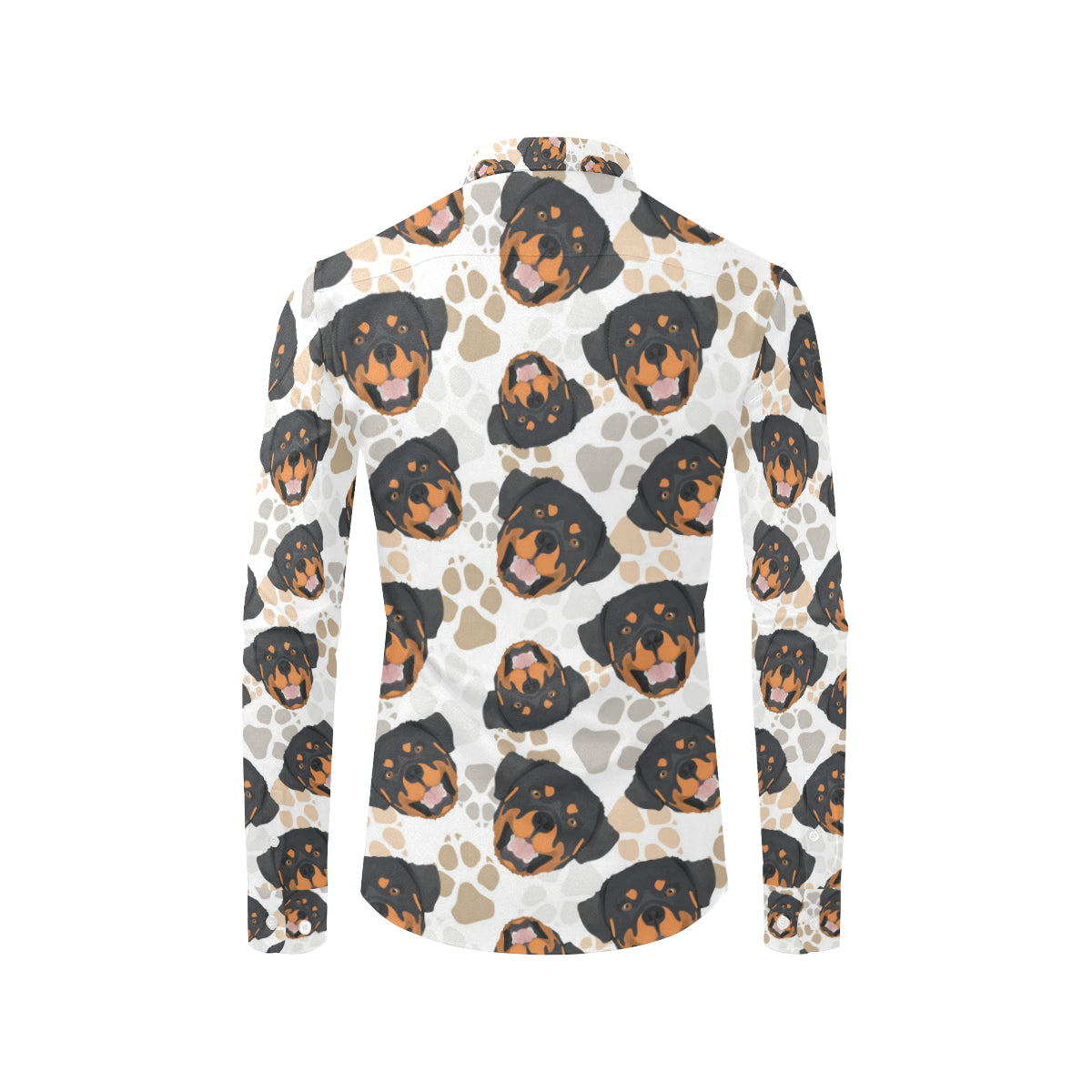 Rottweiler Pattern Print Design A03 Men's Long Sleeve Shirt