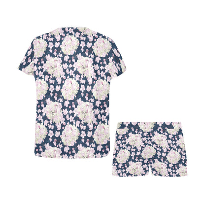 Sakura Print Design LKS305 Women's Short Pajama Set