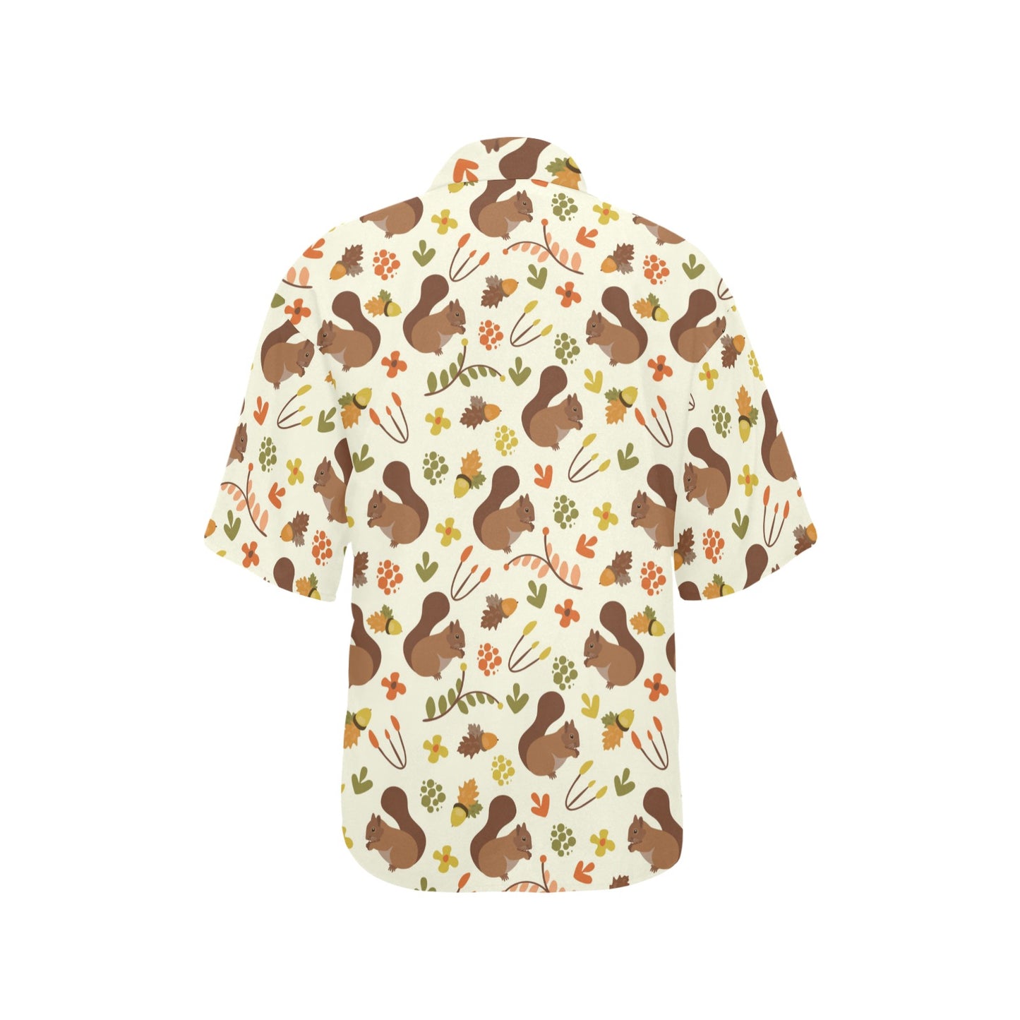Squirrel Print Design LKS3010 Women's Hawaiian Shirt