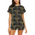 Tiger Gold Print Design LKS307 Women's Short Pajama Set