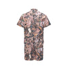 Camouflage Realistic Tree Leaf Print Men's Romper