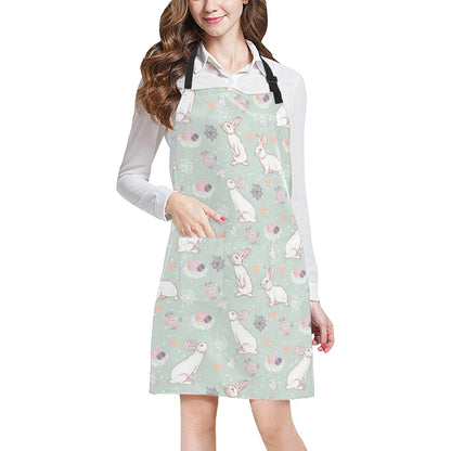 Rabbit Pattern Print Design RB011 Apron with Pocket