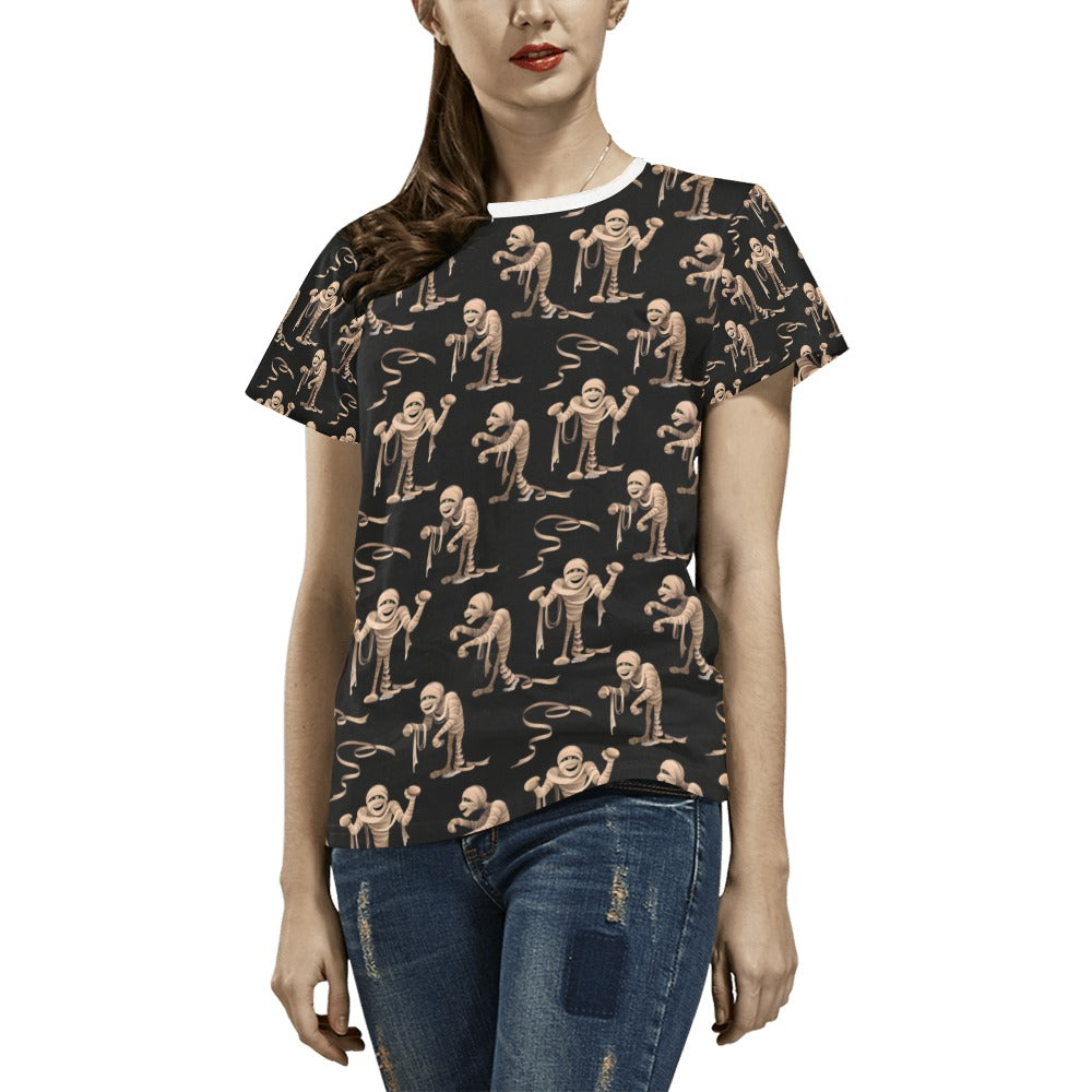 Mummy Print Design LKS302 Women's  T-shirt