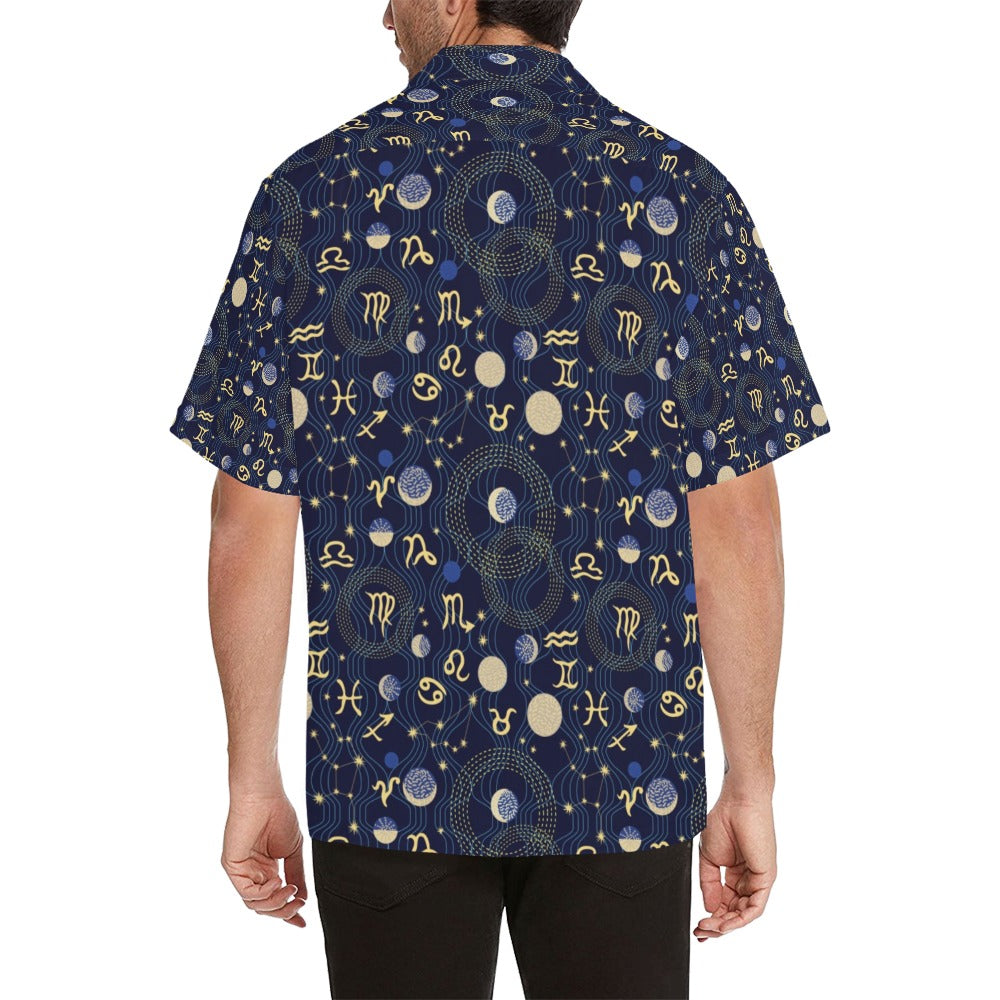 Zodiac Print Design LKS302 Men's Hawaiian Shirt