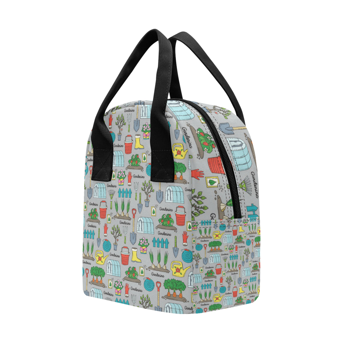 Gardening Pattern Print Design G07 Insulated Lunch Bag