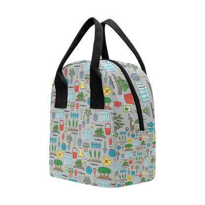Gardening Pattern Print Design G07 Insulated Lunch Bag