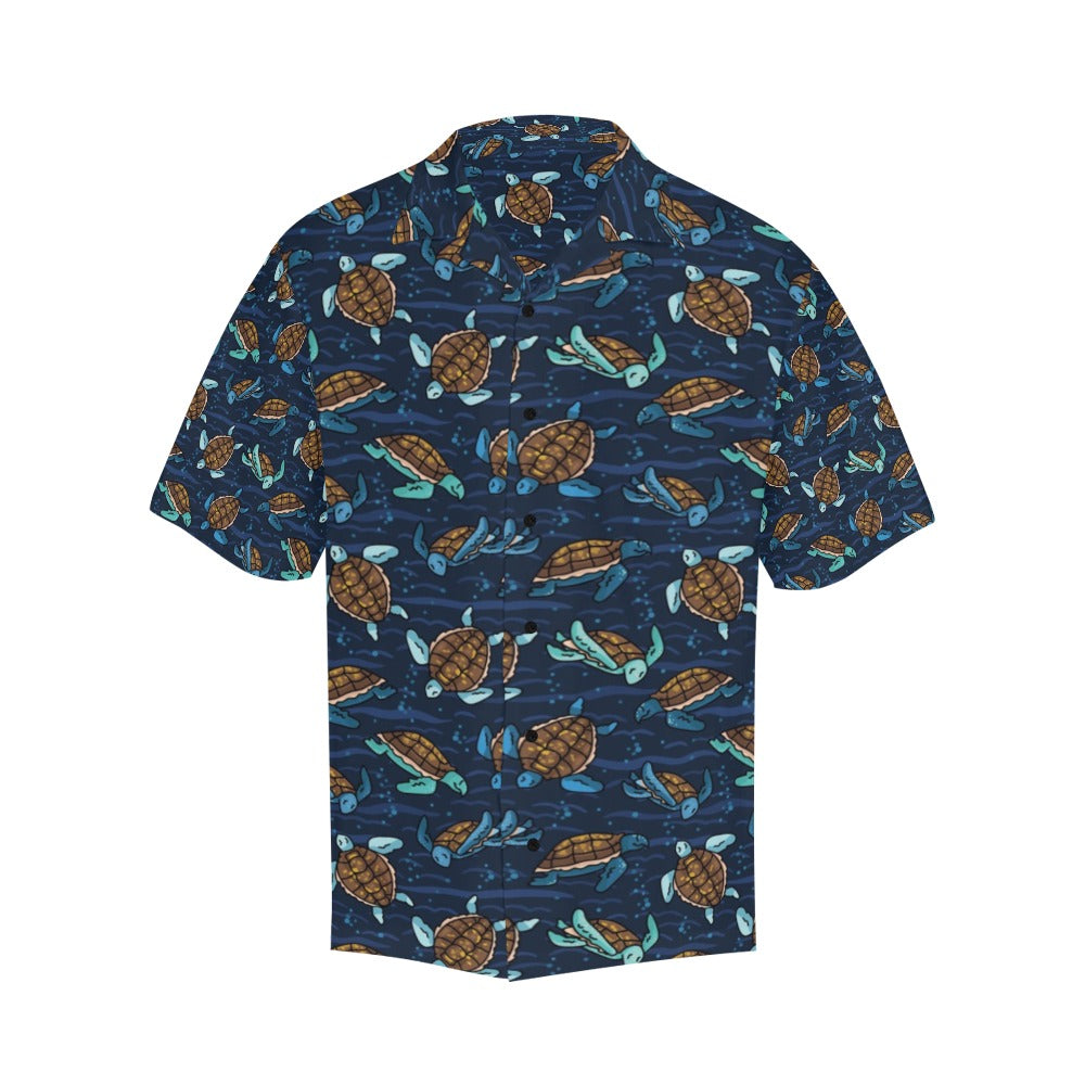 Sea Turtle Print Design LKS3011 Men's Hawaiian Shirt